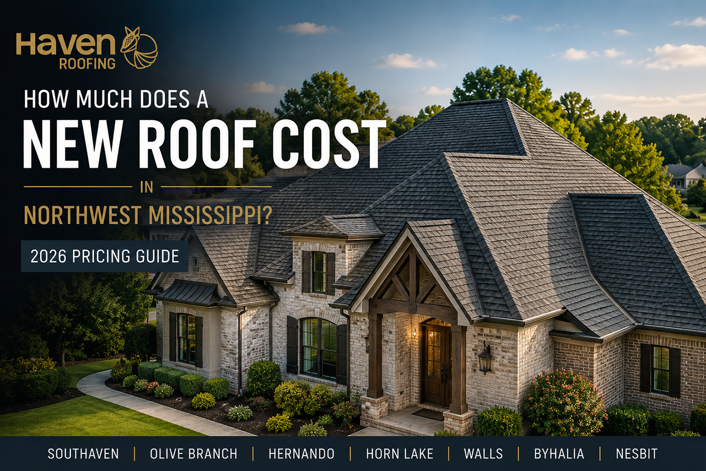 Haven Roofing consultant providing a roof replacement estimate to a homeowner in Memphis, TN.