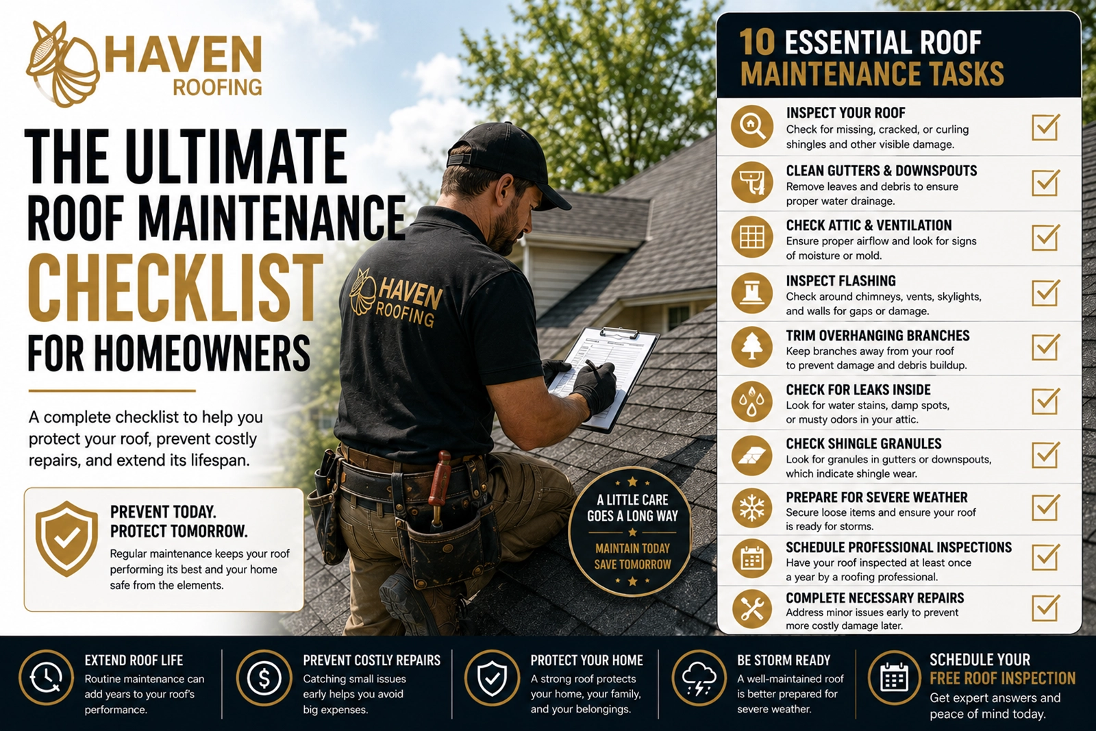 Haven Roofing consultant providing a roof replacement estimate to a homeowner in Memphis, TN.